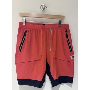 Men's Nike Dri-Fit NWT Shorts Orange & Black Running Athletic Sz L Retail $70